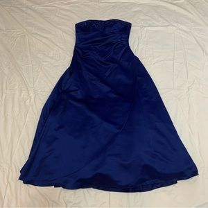Blue Puffy Gown David’s Bridals